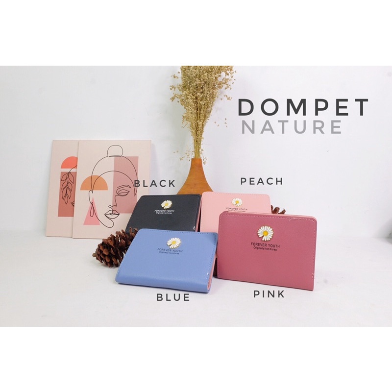 DOMPET WANITA DOMPET MINI WANITA BS59 DOMPET POLOS MOTIS BUNGA ACC