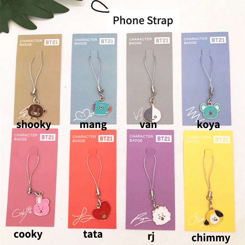 KPOP   Cartoon Bracelet Necklace Keychain Brooch Metal Charm Phone Straps