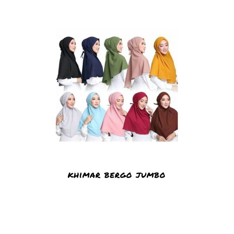 HIJAB / JILBAB BERGO MARYAM JUMBO DIAMOND/BERGO TALI (Non pet)o