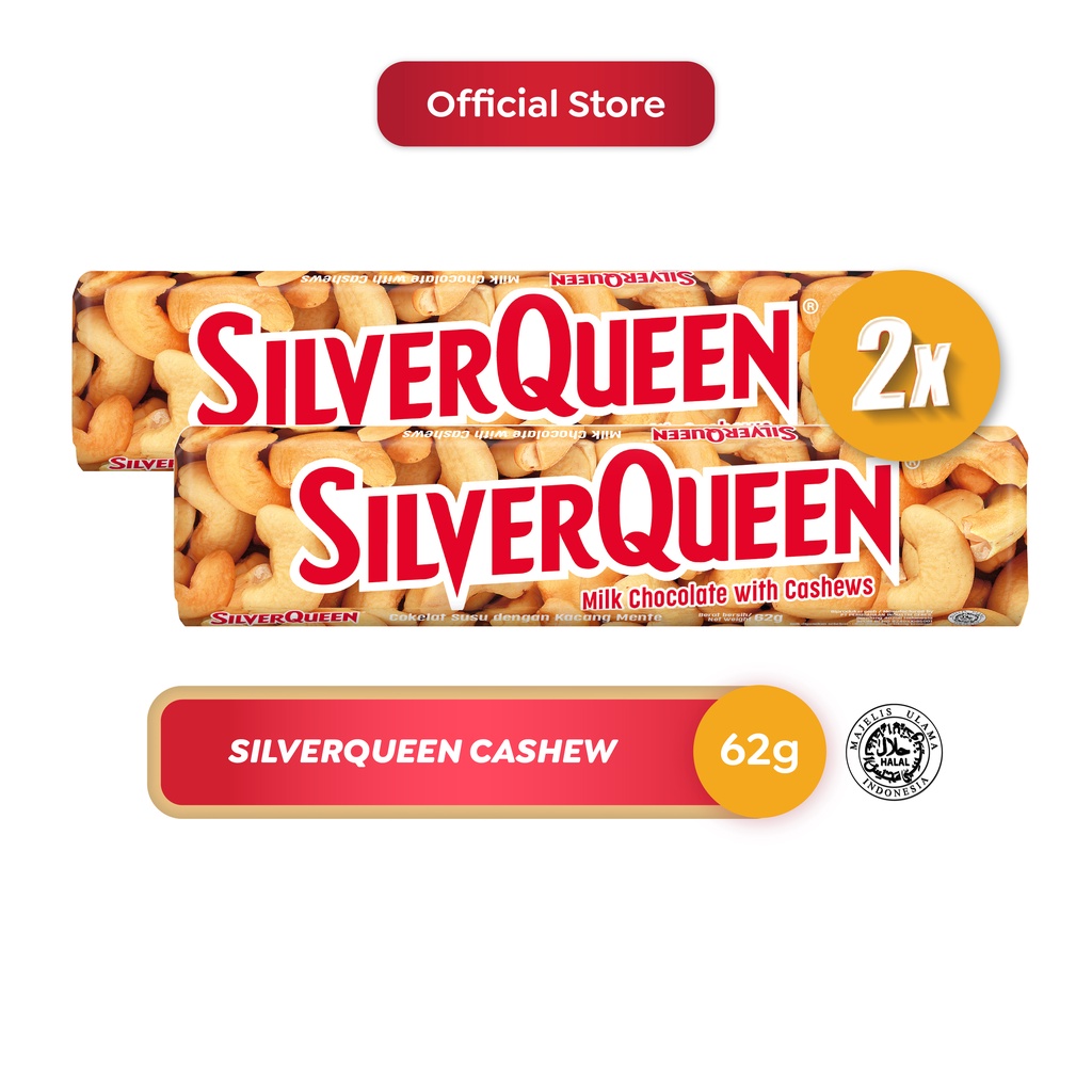 Promo Harga Silver Queen Chocolate Cashew 58 gr - Shopee
