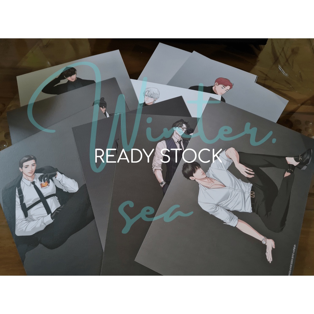 READY STOCK LEZHIN POSTCARD ILLUSTRATION CARD 2022 WITH SIGNATURE OFFICIAL inseo sehyuk san geumson 