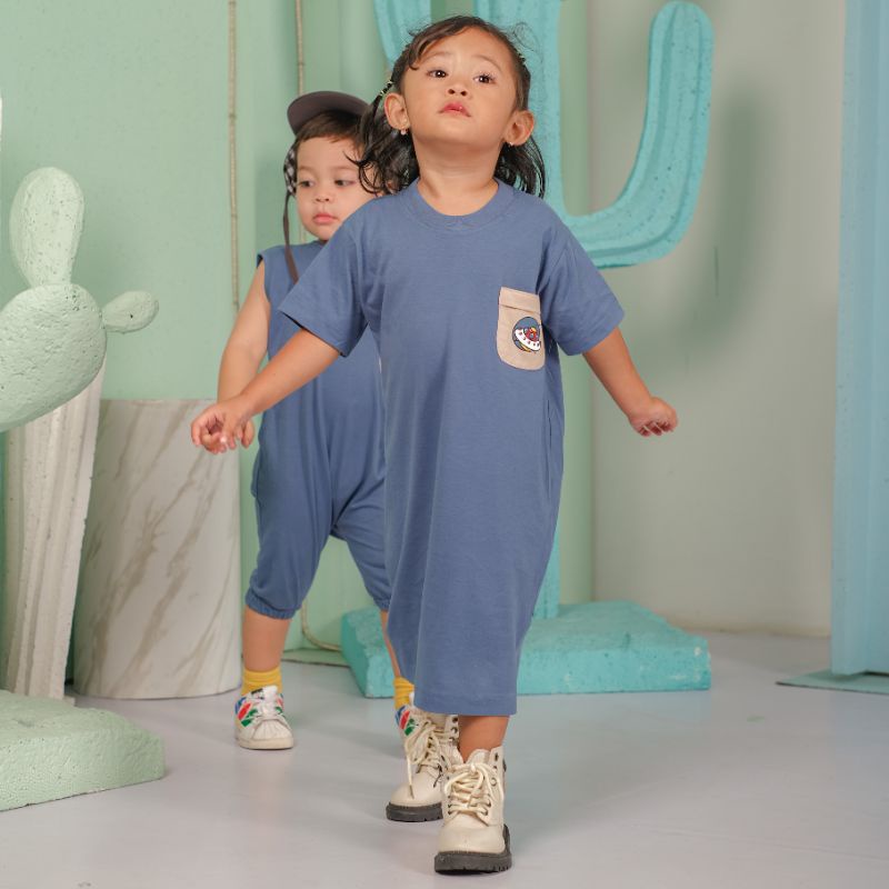 DRESS SPACE - Promo 10.10 Dress kaos simpel Anak Bayi Baby Kids Cewek Cowok Perempuan Laki Laki cotton Murah1 2 3 4