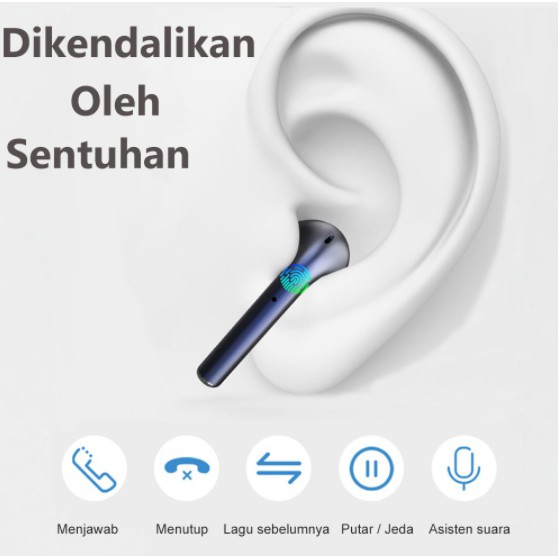 Headset Bluetooth inpods i7s i12 i13 TWS Wireless Earphone Bluetooth Macaron Android IOS Almina