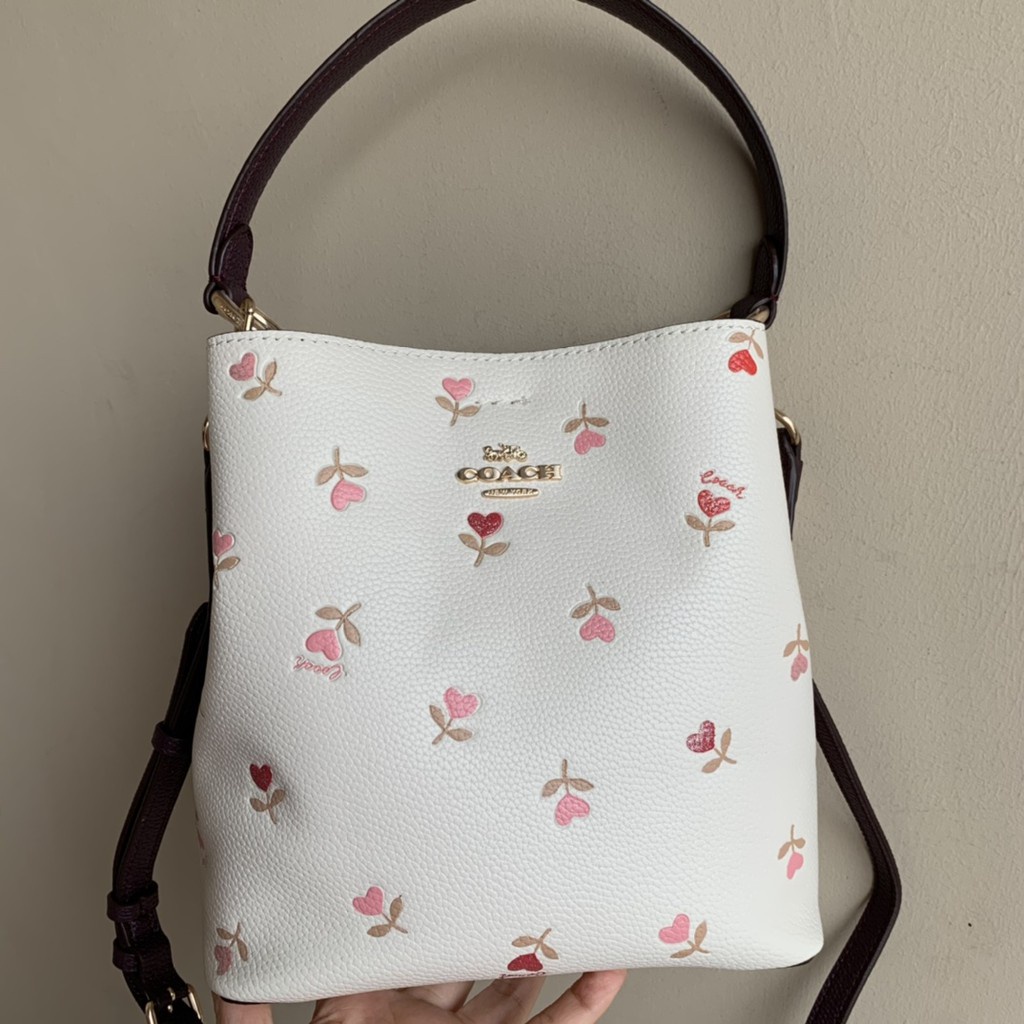 TAS WANITA SELEMPANG BUCKET BAG CH 2811 HEART LOVE IMSDB FLOWER TOWN SMALL