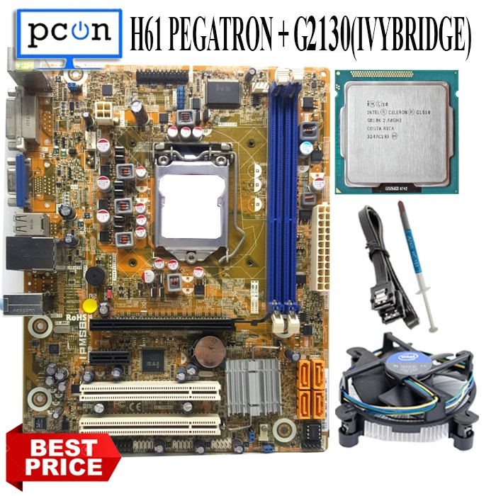 Mainboard LGA 1155 H61 processor G2130 DAN FAN INTEL