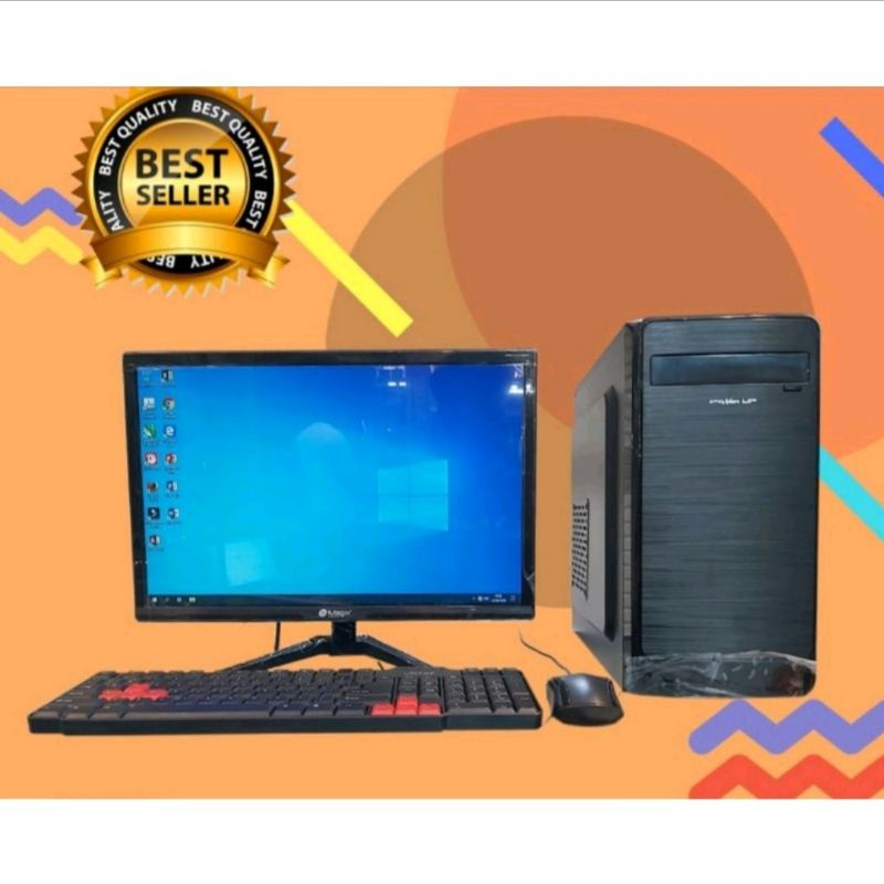 Full Set pc core i3 ram 4 gb hdd 500 gb monitor 17 in keyboard mouse