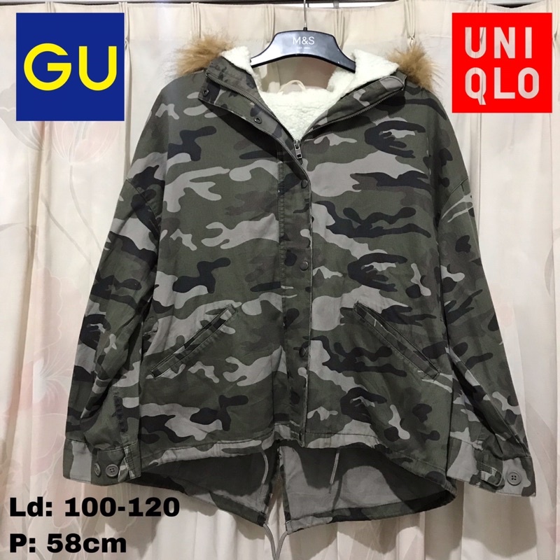 GU Uniqlo Army Parka Jacket Preloved