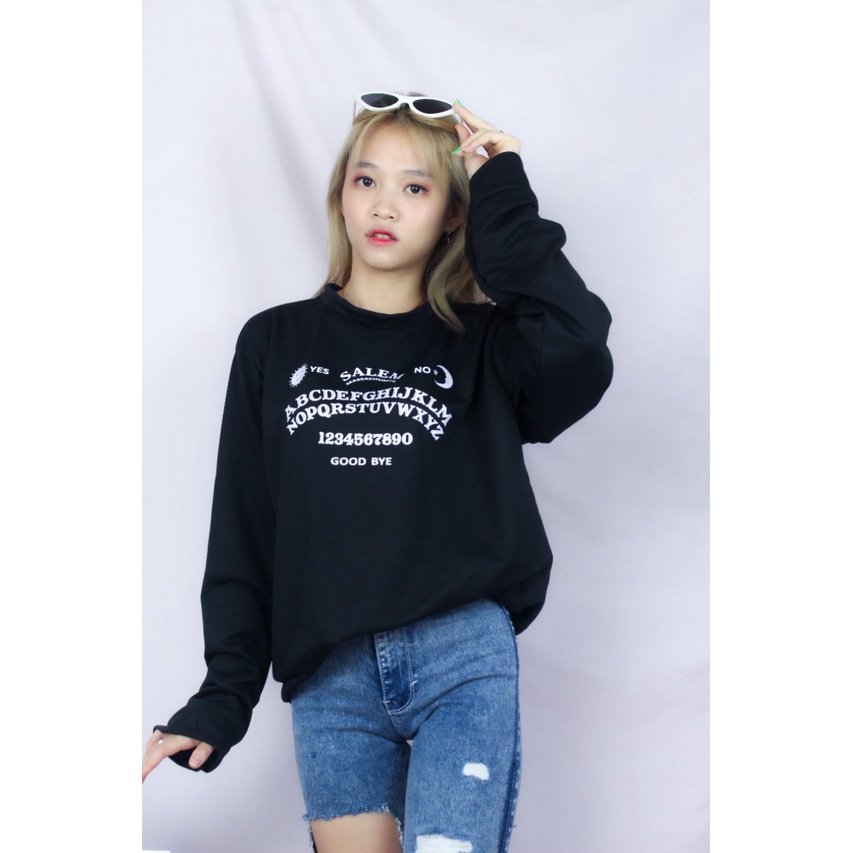 RX Fashion - Sweater Abjad Alpha // Crewneck Sweater Wanita Terbaru -R3