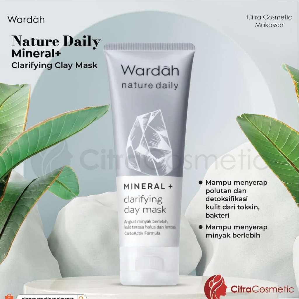 Wardah Nature Daily Series Facial Foam | Clarifying Clay Mask