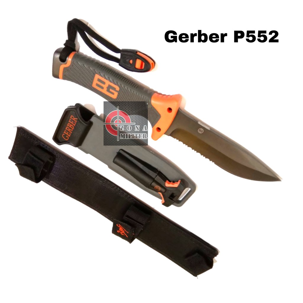 Pisau Outdoor Tactical Army PISAU GERBER P552 Pisau Berburu Survival kit