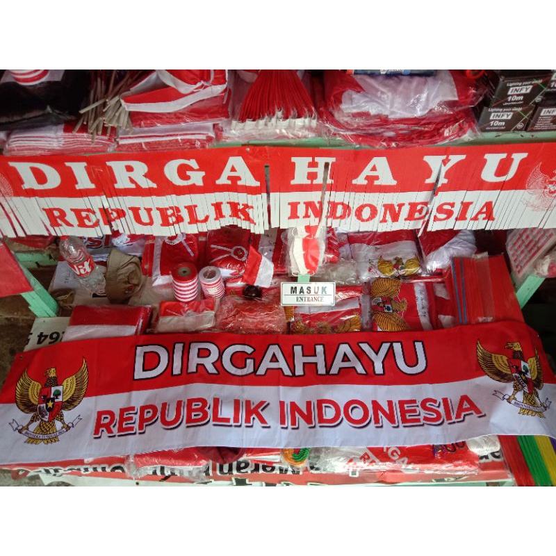GARLAN DIRGAHAYU BANNER DIRGAHAYU INDONESIA BENDERA SPANDUK INDONESIA SPANDUK DIRGAHAYU