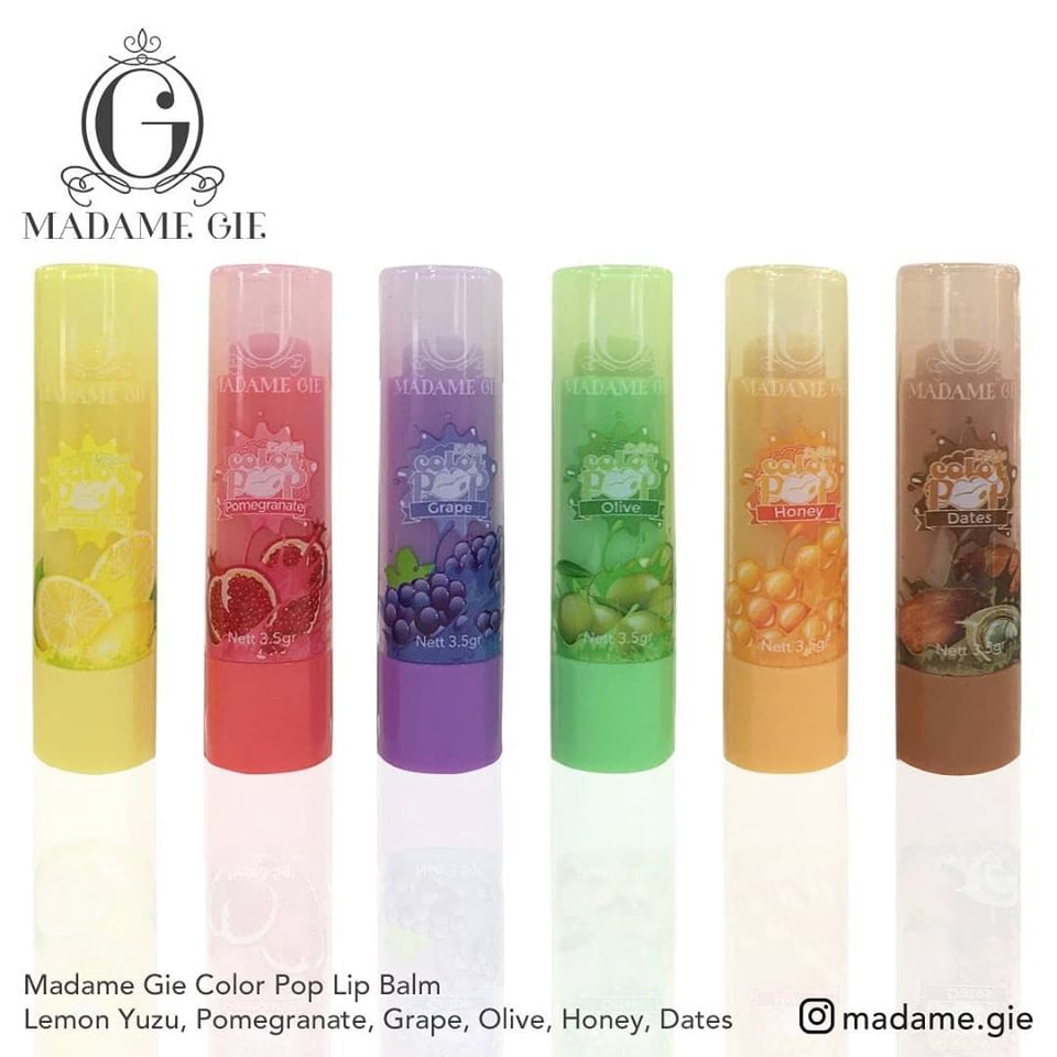 Madame Gie Colorpop Lip Balm Fruity Series - pelembab bibir lipbalm