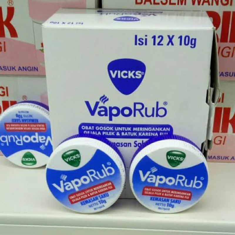 ORIGINAL VICKS VAPORUB 10 GRAM / BALSEM VICKS VAPO RUB BALSAM FLU 10 G