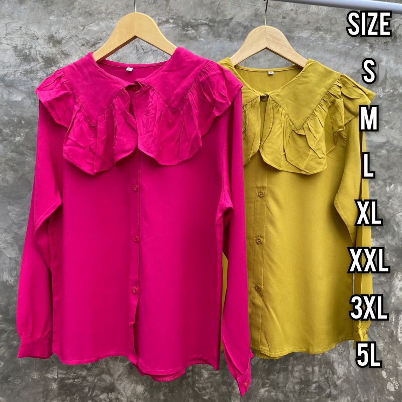 Margaret Blouse - Ukuran S M L XL XXL 3XL 5L - Blouse Jumbo - Atasan Wanita Jumbo - Korean Style