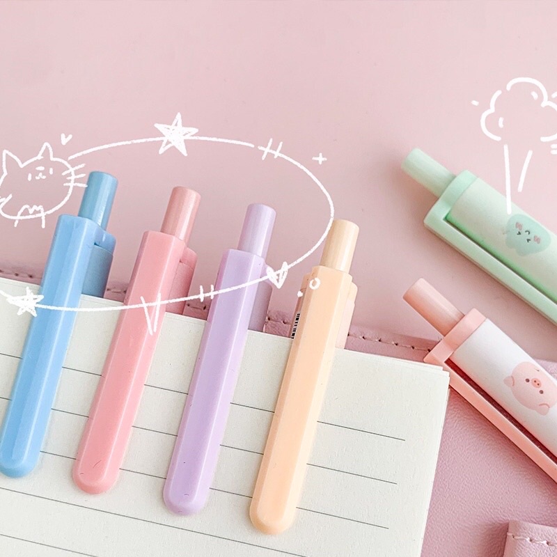 [READY STOCK BISA COD] CUTE PEN GEL RETRACTABLE PULPEN MEKANIK TINTA HITAM LUCU KARAKTER KARTUN HEWAN FANCY ANAK PEREMPUAN KAWAII DEKORASI AESTHETIC GAYA REMAJA SEKOLAH KOREA MURAH VIRAL UNIK IMUT IMPOR BERKUALITAS REFILL SIMPLE ANIME CETEK WARNA PINK