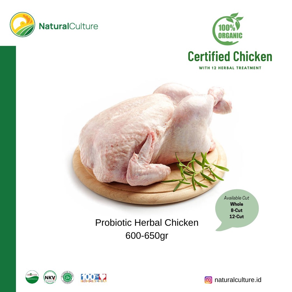 

Probiotic Herbal Chicken | Ayam Organik | 600-650gr