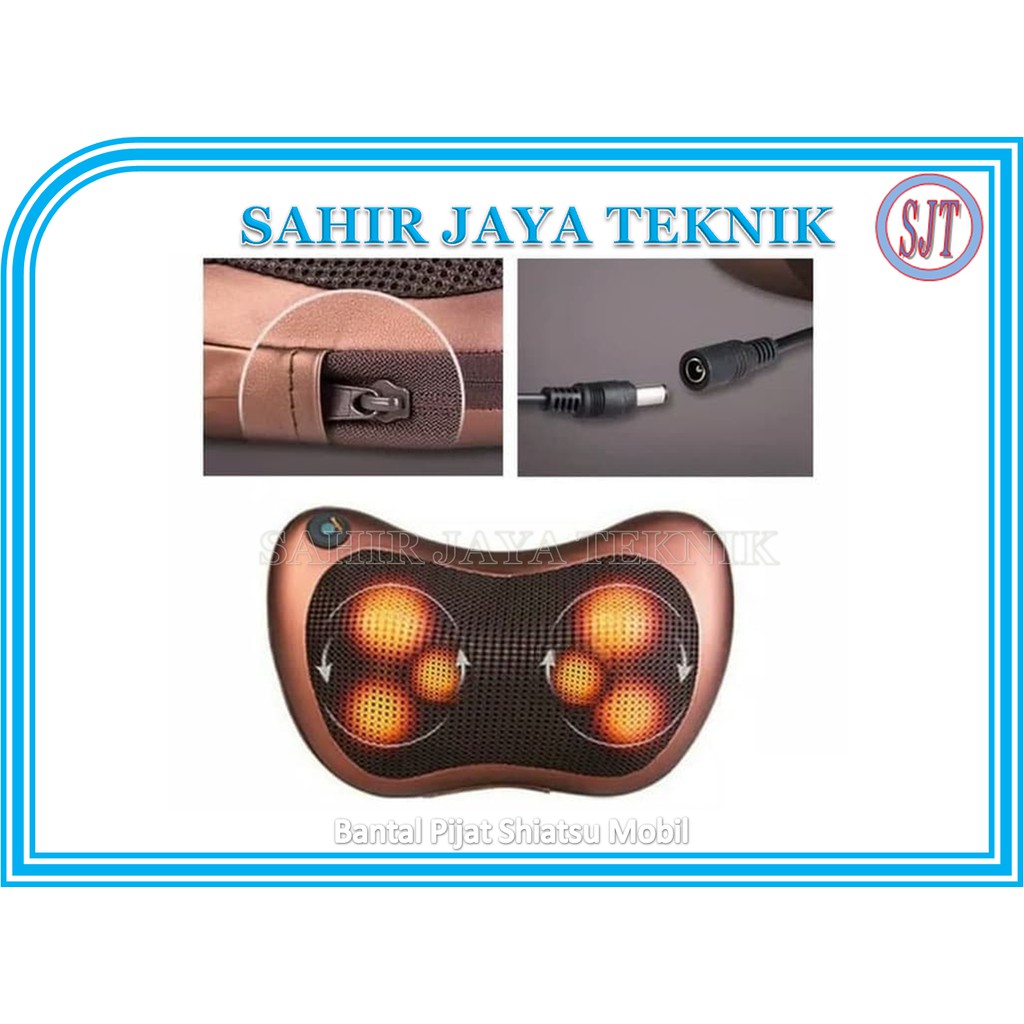 Bantal Pijat Shiatsu Mobil Car Heat Neck Massage Pillow infrared /Car & Home Massage Pillow