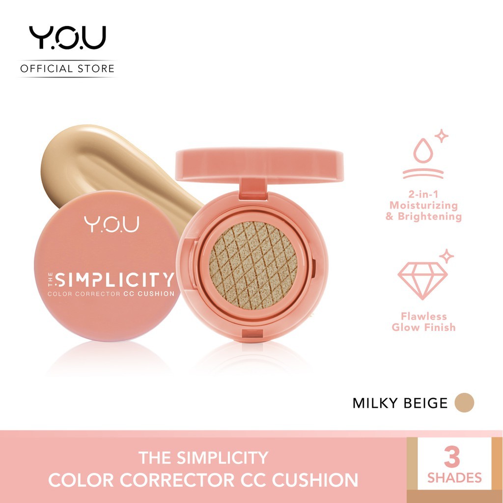 THE SIMPLICITY COLOR CORRECTOR CC CUSHION-ORIGINAL KOSMETIK Y.O.U MURAH