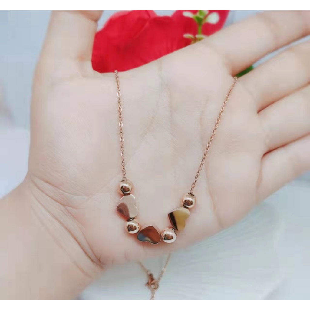 Kalung Titanium Love Perhiasan Fashion f005