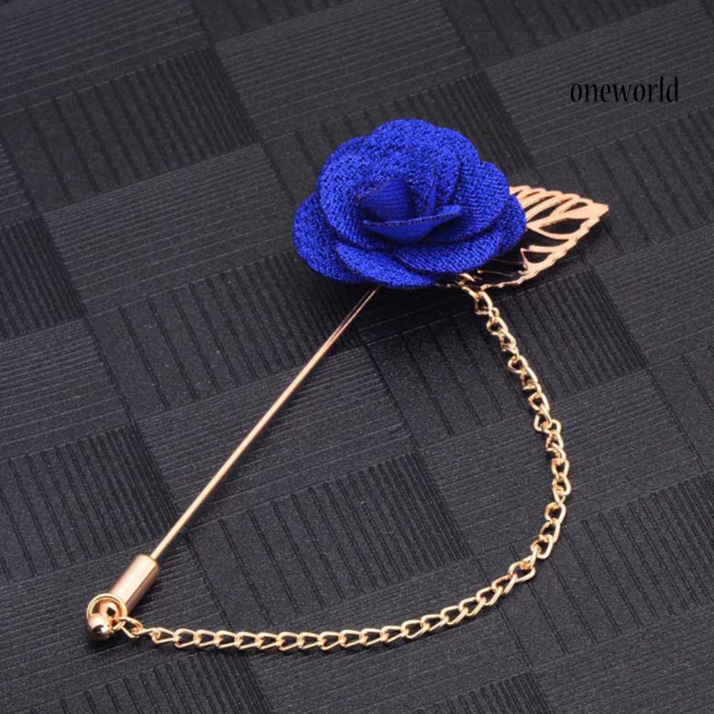 OW@ Women Men Leaf Flower Brooch Pin Suit Badge Decor Party Jewelry Wedding Gift