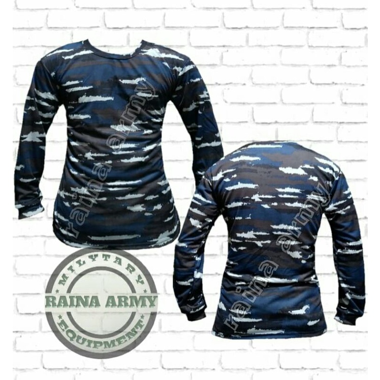 kaos dryfit kaos jersey dryfit lengan panjang loreng tni al kri
