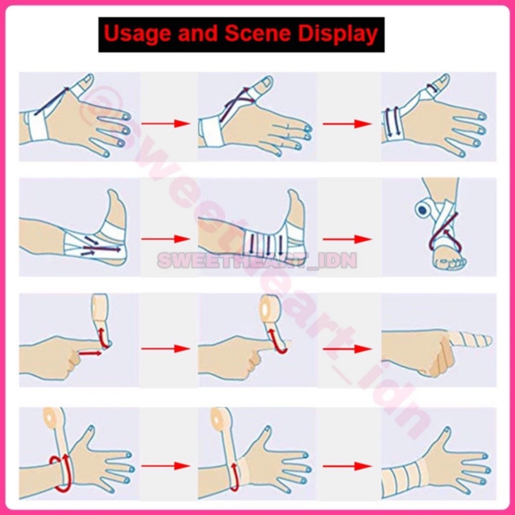 Lakban Kineseo Wrist Tape Perban Jari Finger Tape Super Lentur Cegah Cidera Saat Olahraga