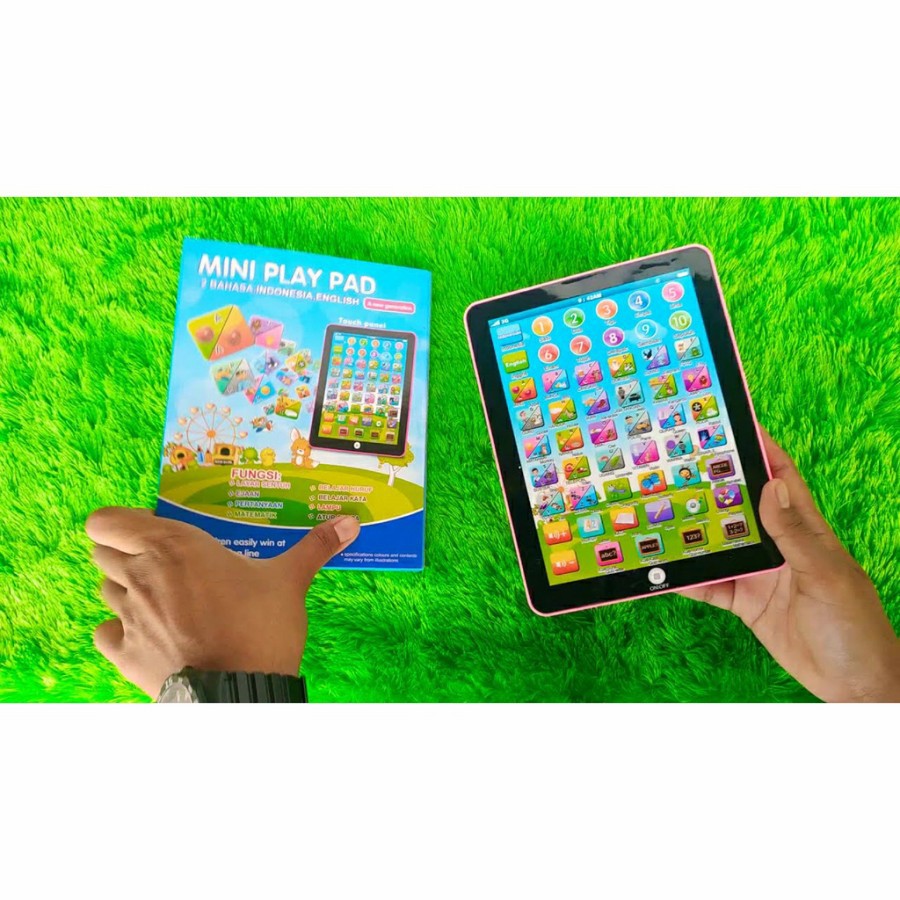 Mainan Mini Play Pad Edukatif 2 Bahasa Layar Sentuh