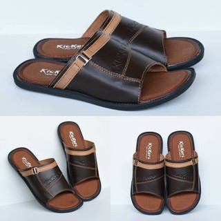  SANDAL  KULIT PRIA  05 CEVANY BLACK BROWN TAN KULIT SAPI 