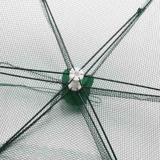 Payung Jaring Hexagonal Fishing Net Trap / Perangkap Ikan Lipat Automatic 8 Cage Hole Folding