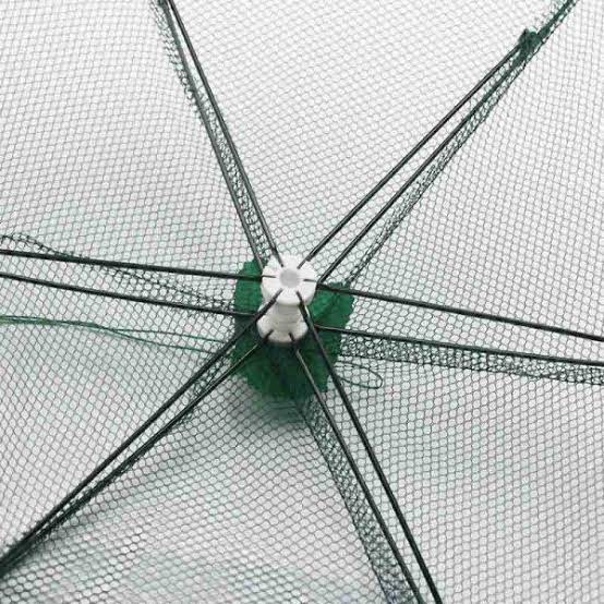 Payung Jaring Hexagonal Fishing Net Trap / Perangkap Ikan Lipat Automatic 8 Cage Hole Folding