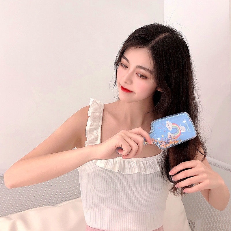 JR - SISIR RAMBUT ANTI KUSUT GLITTER JUMBO KARAKTER SANRIO / SISIR ANTI RONTOK / SISIR ANAK GLITTER