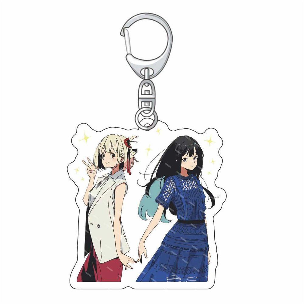 Needway Liris Recoil Keyring Anime Kartun Lucu Mizuki Nakahara Takina Inoue Key Ring