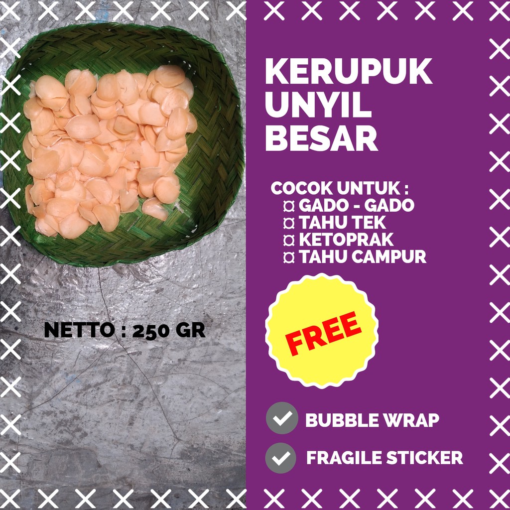 

KERUPUK UNYIL BESAR MENTAH 250 GRAM