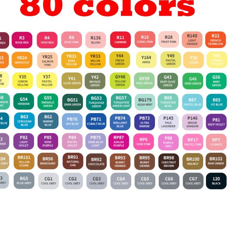 

Menarik.. TouchFive 24/36/48/60/80 Warna Sketsa Spidol Umum General Marker Set Animation Markers