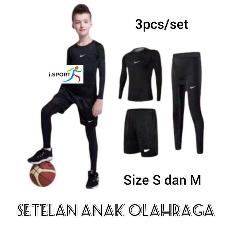 (3pcs) Setelan Anak Olahraga/Lari