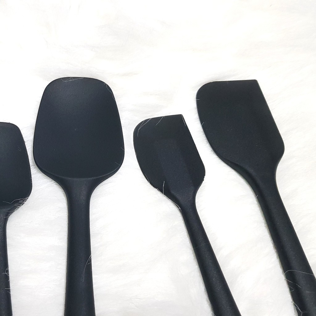 6 PC Set spatula silicon masak sutil kuas tanpa sambungan tahan panas food grade tebal dan lentur