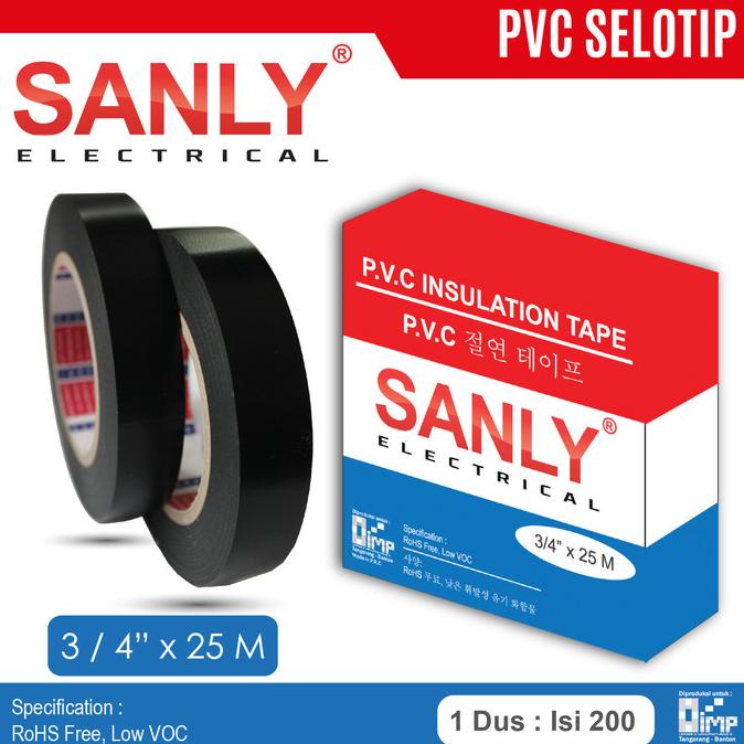 

alat Isolasi Selotip PVC SANLY 3/4"*25m Korea