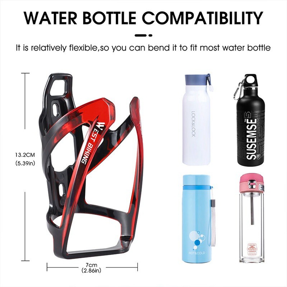 Rak Holder Botol Minum Bahan PC Warna Gradasi Untuk Sepeda
