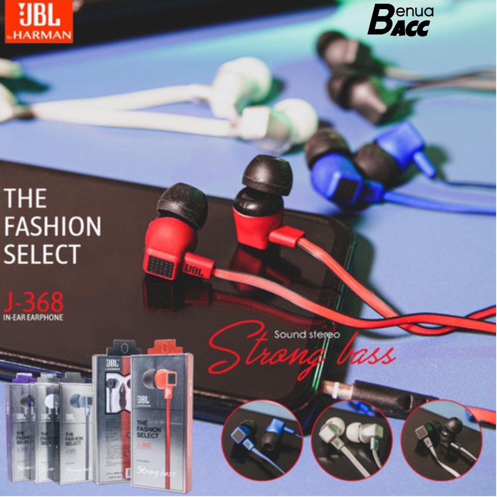 (ba) HEADSET BRAND JBL J-368 SUPER BASS GOOD QUALITY