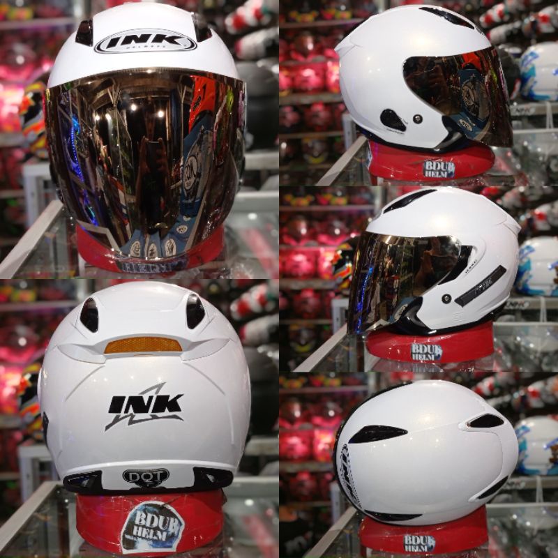 Helm INK METRO 2 Solid polos 2 visor original 100% original SNI-DOT-H-v-silver/gold1
