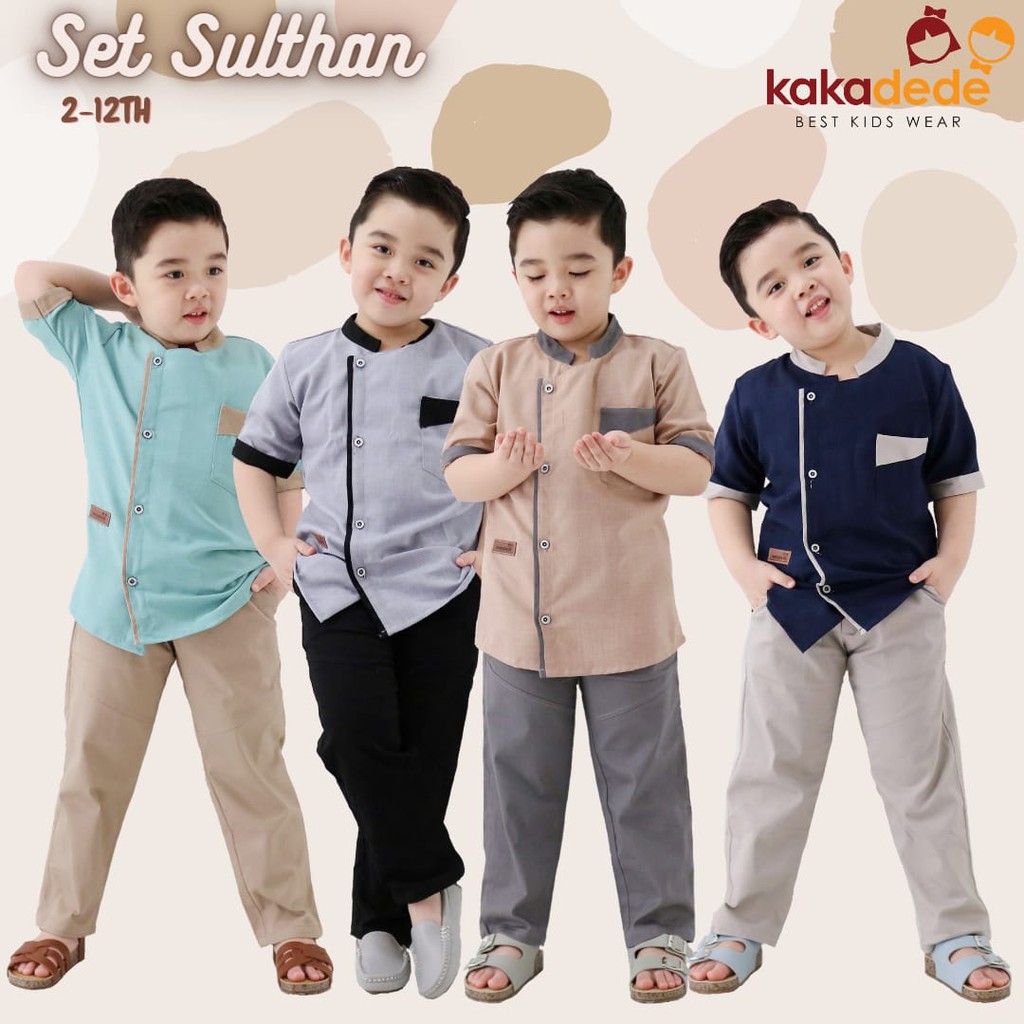 Set Koko Sulthan usia 3-14th / Setelan Koko Anak / Baju Koko Anak
