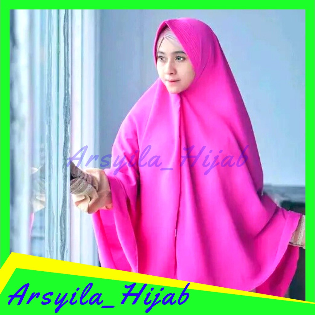 HIJAB/KHIMAR JUMBO PET ANTEM 125x125 WOLFIS/BERGO INSTAN/BEST SELLER/BERGO SYARI POLOS/JILBAB INSTAN