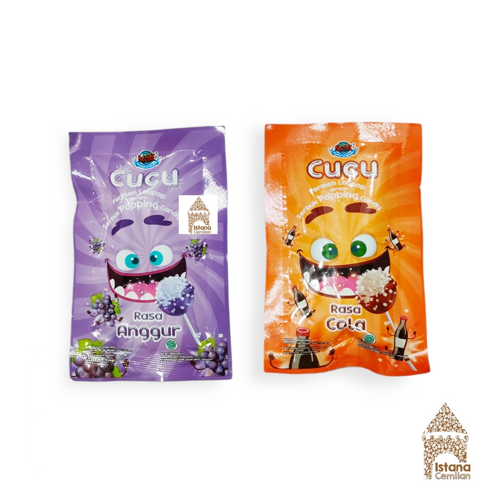Permen Cucu Lolipop Popping Candy Pletok Anggur / Cola 20 Gram