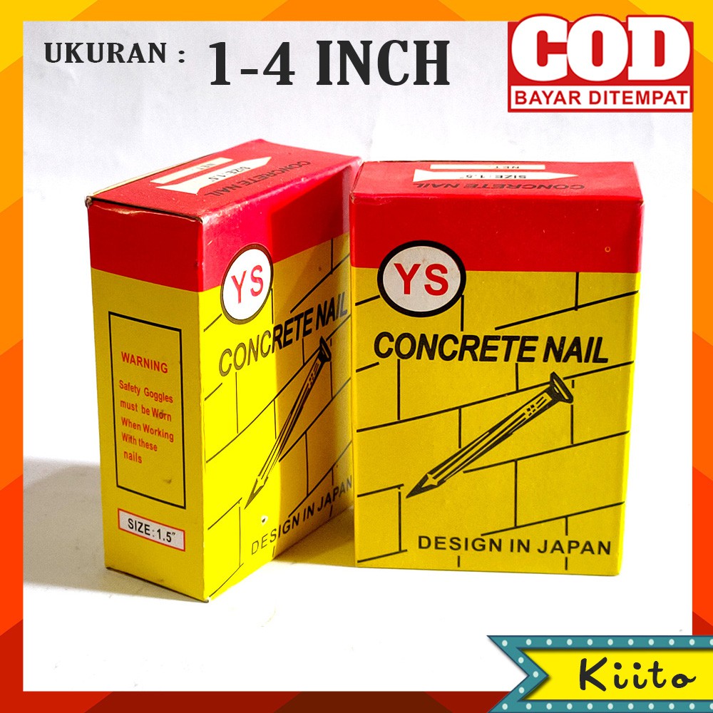 PAKU BETON PUTIH 1 INCH SAMPAI 4 INCH