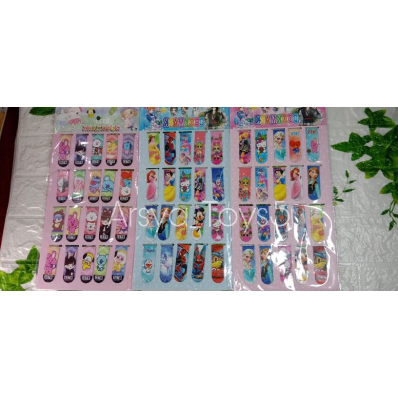 Stick Note Magnet/ bookmark/ 20 pcs Pembatas Buku Magnet/ Sticky note magnet