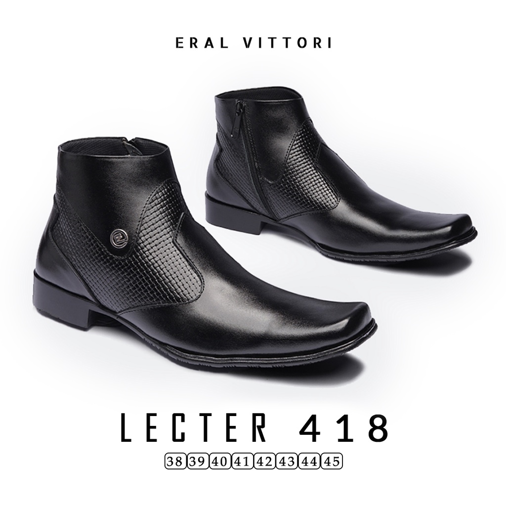 Eral Vittori - Lecter 418 Sepatu Pantofel Kulit Boots Formal Pria