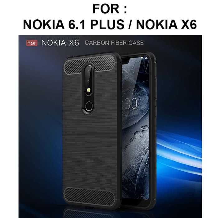 Fiber line case Nokia 6.1 Plus / case hp / soft case Nokia 6.1 Plus / hard case Nokia 6.1 Plus
