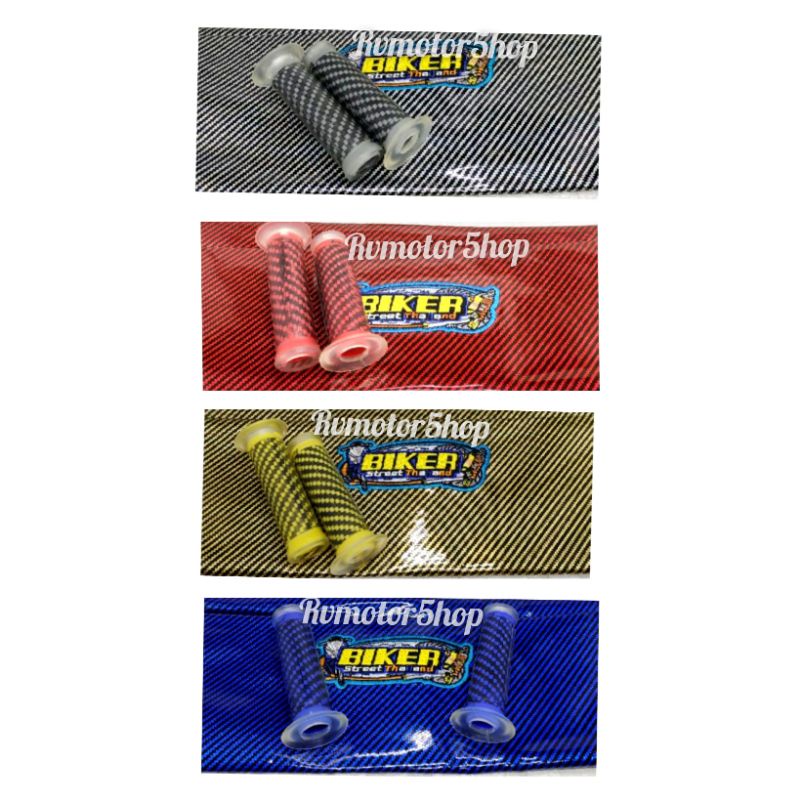SARUNG JOK VARIASI KULIT JOK BIKER KARBON + HANDGRIP HANDFAT KARBON CARBON