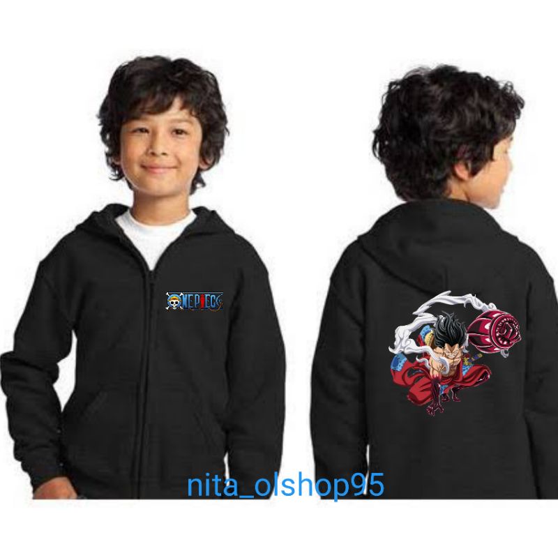 jaket Zipper Hoodie one piece gear4 terbaru