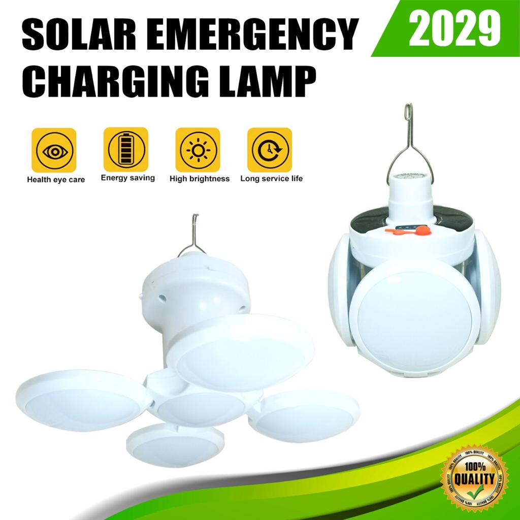 Lampu Solar LED Emergency Charging Lampu Solar Tenaga Surya Lampu solar Camping Model Gantung 5sisi Lipat